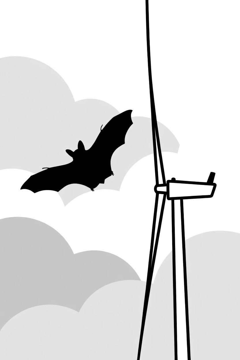 Ein Windpark in einem Naturparadies